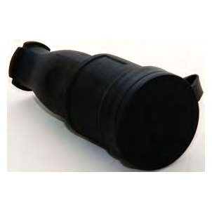 Base schuko de goma con tapa Aparelec IP54 16 A 2P+T negra
