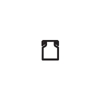 Canaleta Efapel 10 x 10 mm serie 13 (tira de 2 m)