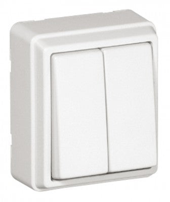 Doble interruptor Efapel serie 3700 de superficie