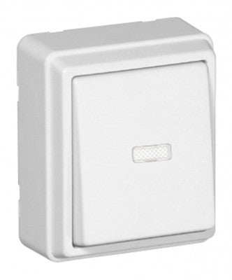 Pulsador basculante luminoso Efapel serie 3700 de superficie