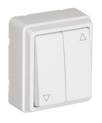 Doble pulsador para persianas Efapel serie 3700 de superficie