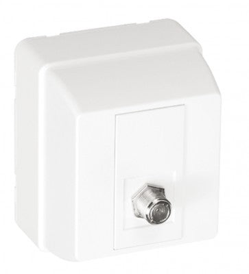 Toma de cable coaxial tipo F Efapel serie 3700 de superficie