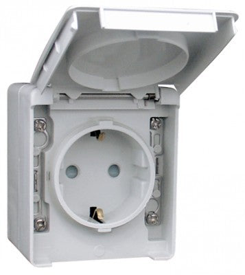 Base de enchufe schuko con protección infantil Efapel serie Estanca 48 IP65