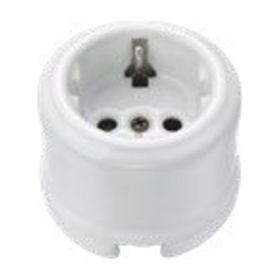 Base de corriente 2P+T 16A 250 V~ schuko con carátula de tecnopolímero Fontini Garby