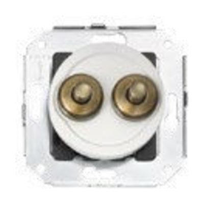 Pulsador doble de botón 10AX 250 V~/24 V DC Fontini Venezia