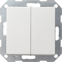 Doble interruptor de pulsación Gira Standard 55 blanco brillo, blanco mate o crema – mecanismo + tecla doble