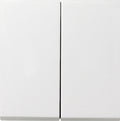 Doble conmutador de pulsación Gira F100 blanco brillo – ref. 312800 + 329570