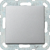 Interruptor-conmutador de pulsación Gira E2 aluminio – ref. 312600 + 329626