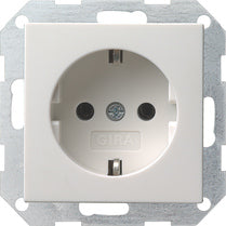 Base de enchufe Schuko Gira E2 blanco brillo – ref. 418303