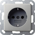 Base de enchufe Schuko Gira E2 acero inoxidable – ref. 4183600