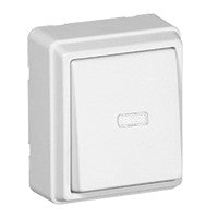 Pulsador basculante luminoso Efapel serie 3700 de superficie