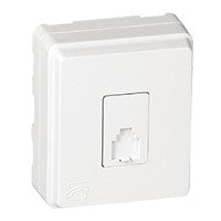 Toma de teléfono de 4 conductores Efapel serie 3700 de superficie