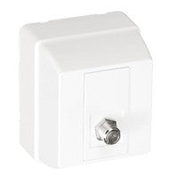 Toma de cable coaxial tipo F Efapel serie 3700 de superficie