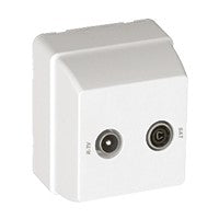 Toma de TV y satélite estrella Efapel serie 3700 de superficie