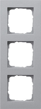 Marco de 3 elementos Gira E2 plano aluminio – ref. 0213255