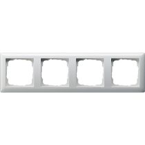 Marco de 4 elementos Gira Standard 55 blanco brillo, blanco mate o crema