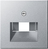 Toma de teléfono RJ45 Cat 3 Gira E2 aluminio – ref. 017900 + 027026