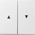 Pulsador de persiana Gira F100 blanco brillo – ref. 315800 + 329470