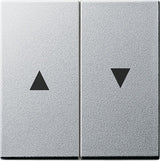 Pulsador de persiana Gira E2 aluminio – ref. 315800 + 329426