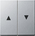 Pulsador de persiana Gira E2 plano aluminio – ref. 315800 + 329426