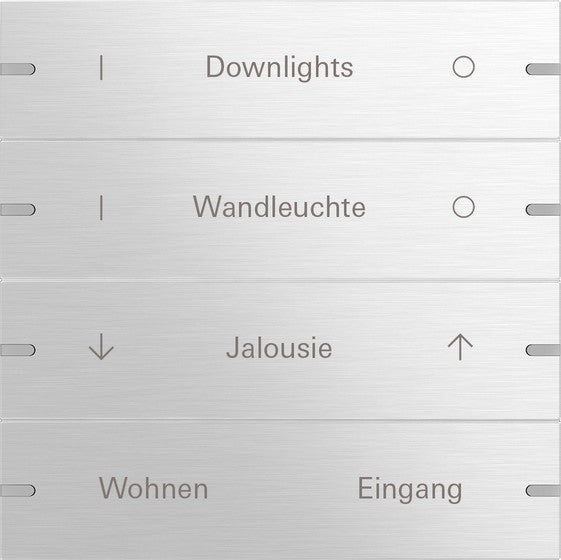 Juego de tecla basculante de 4 elementos personalizable para sensor táctil 4.95 Gira – 10 colores