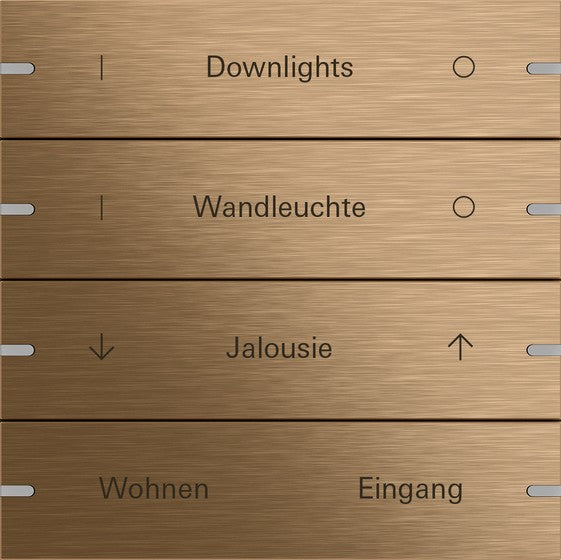 Juego de tecla basculante de 4 elementos personalizable para sensor táctil 4.95 Gira – 10 colores