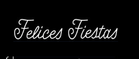 Letrero LED Felices Fiestas, medida y diseño a elegir