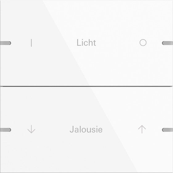 Juego de tecla basculante de 2 elementos personalizable para sensor táctil 4.95 Gira – 10 colores