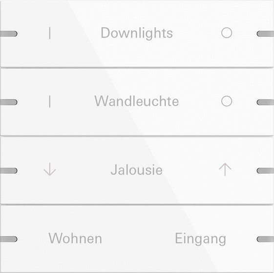 Juego de tecla basculante de 4 elementos personalizable para sensor táctil 4.95 Gira – 10 colores