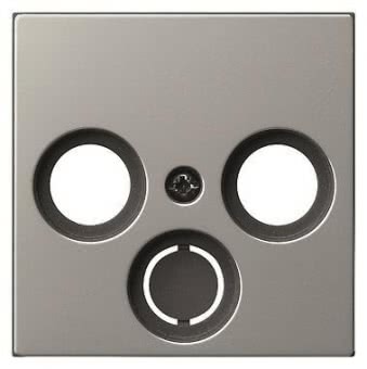 Toma de antena TV-FM Gira E2 plano acero inoxidable – ref. 004600 + 0869600