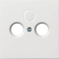 Toma de antena TV-FM Gira F100 blanco brillo – ref. 004600 + 0869112