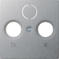 Toma de antena TV-FM Gira E2 plano aluminio – ref. 004600 + 086926