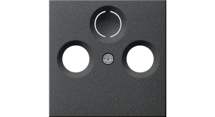 Toma de antena TV-FM Gira E2 blanco mate o antracita – mecanismo + tapa