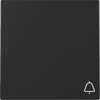Pulsador de timbre con símbolo de campana Gira E2 negro mate o gris mate – mecanismo + tecla