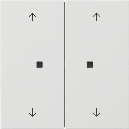 Pulsador con tecla basculante de 2 elementos y símbolos de flecha para Gira One y KNX System 70 (Gira F100) Gira – ref. 5174112