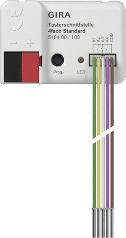 Interfaz de pulsador de 4 elementos Standard para Gira One y KNX Gira – ref. 518400