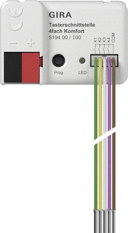Interfaz de pulsador de 4 elementos Komfort para KNX Gira – ref. 519400