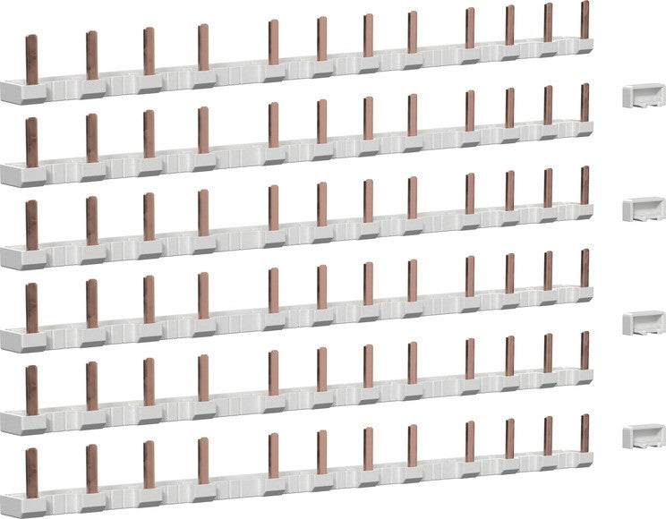 Juego de rieles de fase de 1 polo para actuador de conmutación de 24 elementos / actuador de persianas de 12 elementos, para Gira One y KNX Gira – ref. 831400