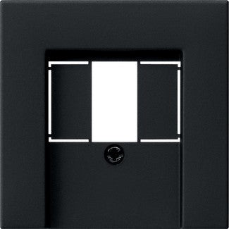 Cargador USB doble tipo A/A Gira E2 negro mate o gris mate – mecanismo + tapa