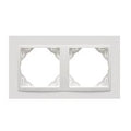 Marco de 2 elementos Logus 90 Animato blanco Efapel – ref. 90920TBB