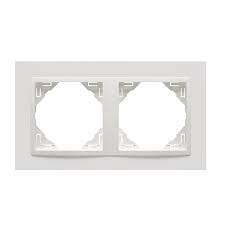 Marco de 2 elementos Logus 90 Animato blanco Efapel – ref. 90920TBB