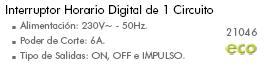 Interruptor horario digital 1 circuito Efapel Mec 21 – ref. 21041