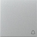 Pulsador de timbre con símbolo de campana Gira E2 aluminio – ref. 315100 + 328626