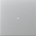 Interruptor-conmutador con piloto luminoso Gira E2 aluminio – ref. 311600 + 329026