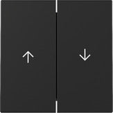 Pulsador de persiana Gira E2 negro mate o gris mate – mecanismo + tecla doble con flechas
