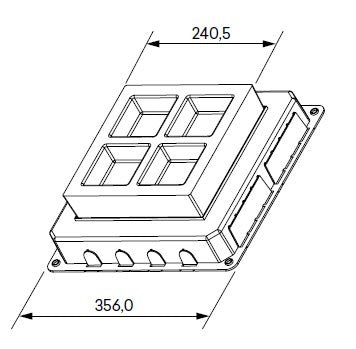 Caja de empotrar para caja de suelo de 16 módulos Efapel