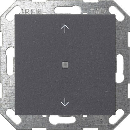 Pulsador con tecla basculante de 1 elemento y símbolos de flecha para Gira One y KNX System 55 Gira – 8 colores