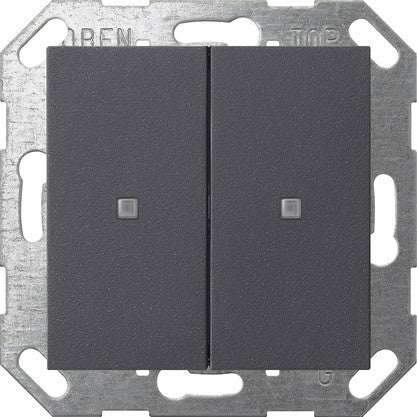 Pulsador con tecla basculante de 2 elementos para Gira One y KNX System 55 Gira – 8 colores