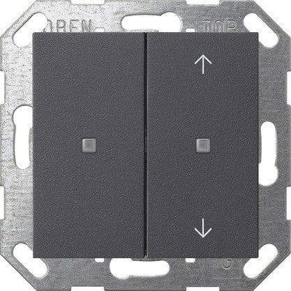 Pulsador con tecla basculante de 2 elementos sin imprimir / símbolos de flecha para Gira One y KNX System 55 Gira – 8 colores