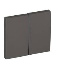 Tecla doble Apolo 5000 grafito Efapel – ref. 50611TGR
